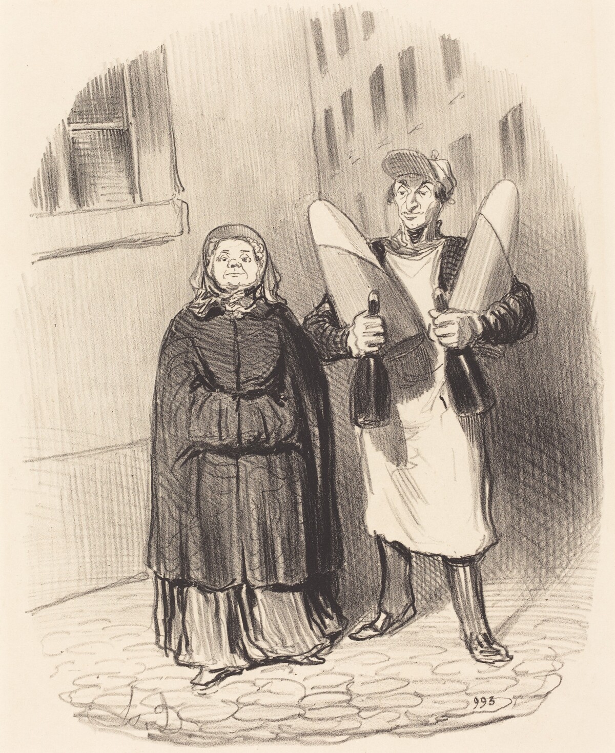 Madame Chapotard se disposant a faire ses confitures by Honoré Daumier