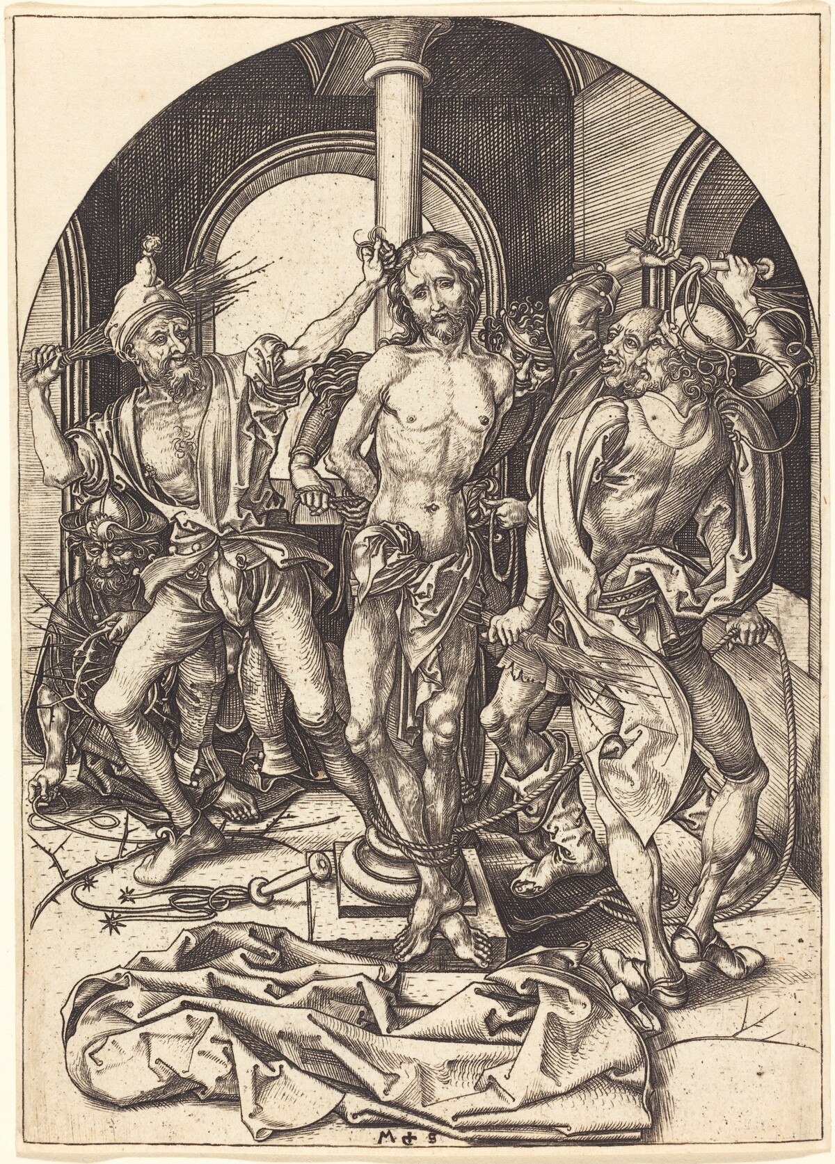 The Flagellation by Martin Schongauer