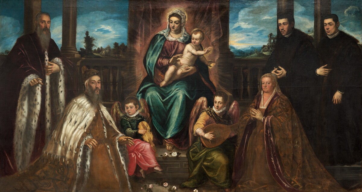 Doge Alvise Mocenigo and Family before the Madonna and Child by Jacopo Tintoretto