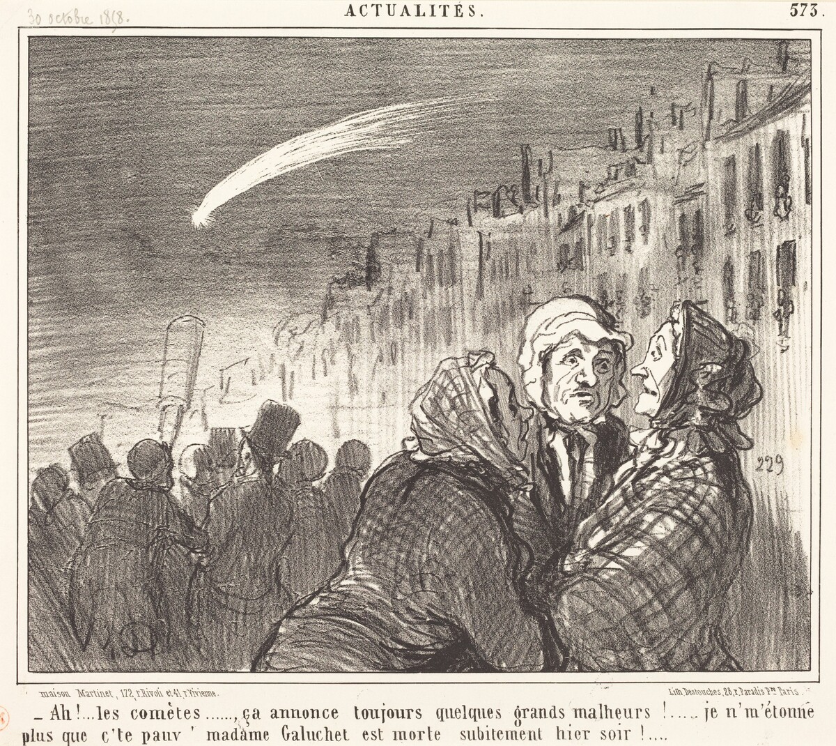 Ah!... les comètes... by Honoré Daumier