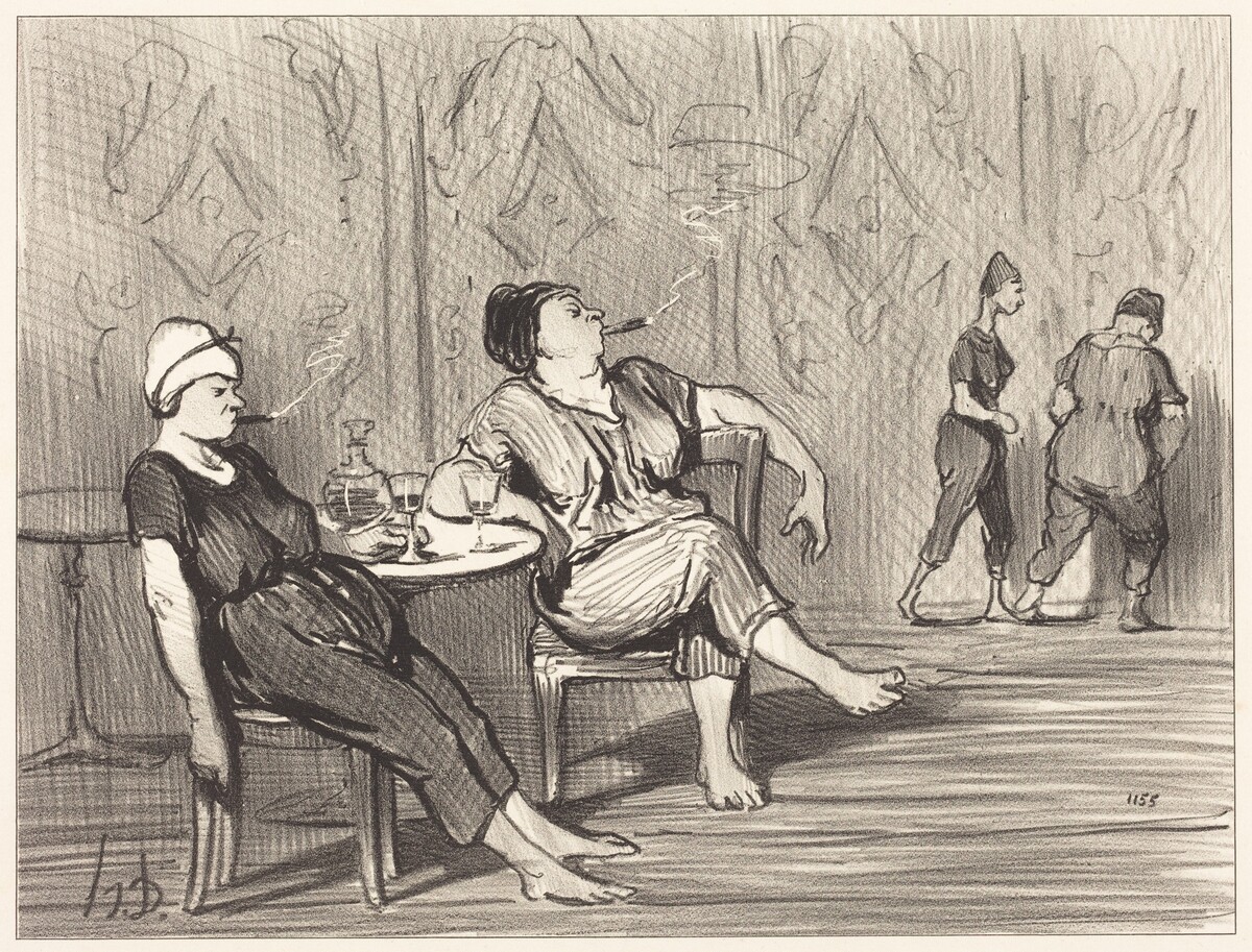 A la buvette by Honoré Daumier