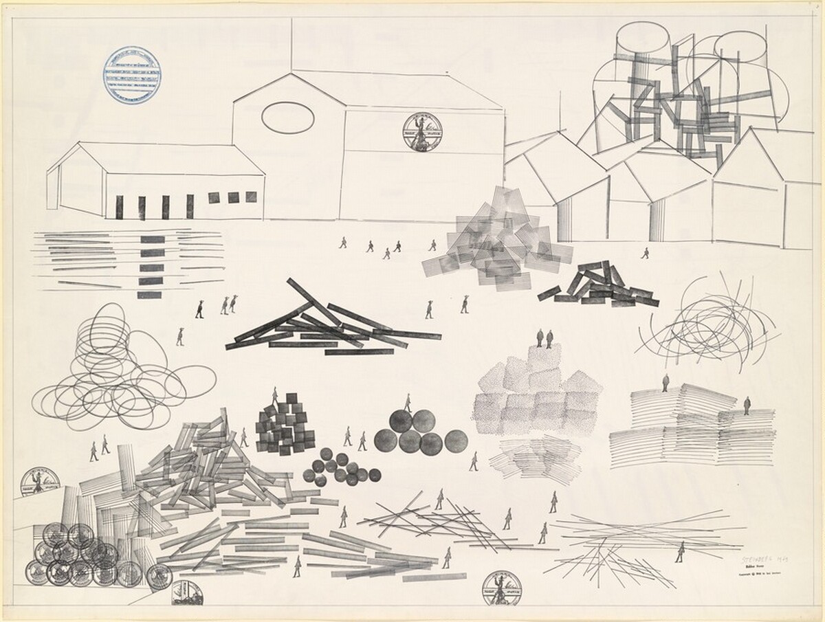 Untitled (Factory) [recto] by Saul Steinberg