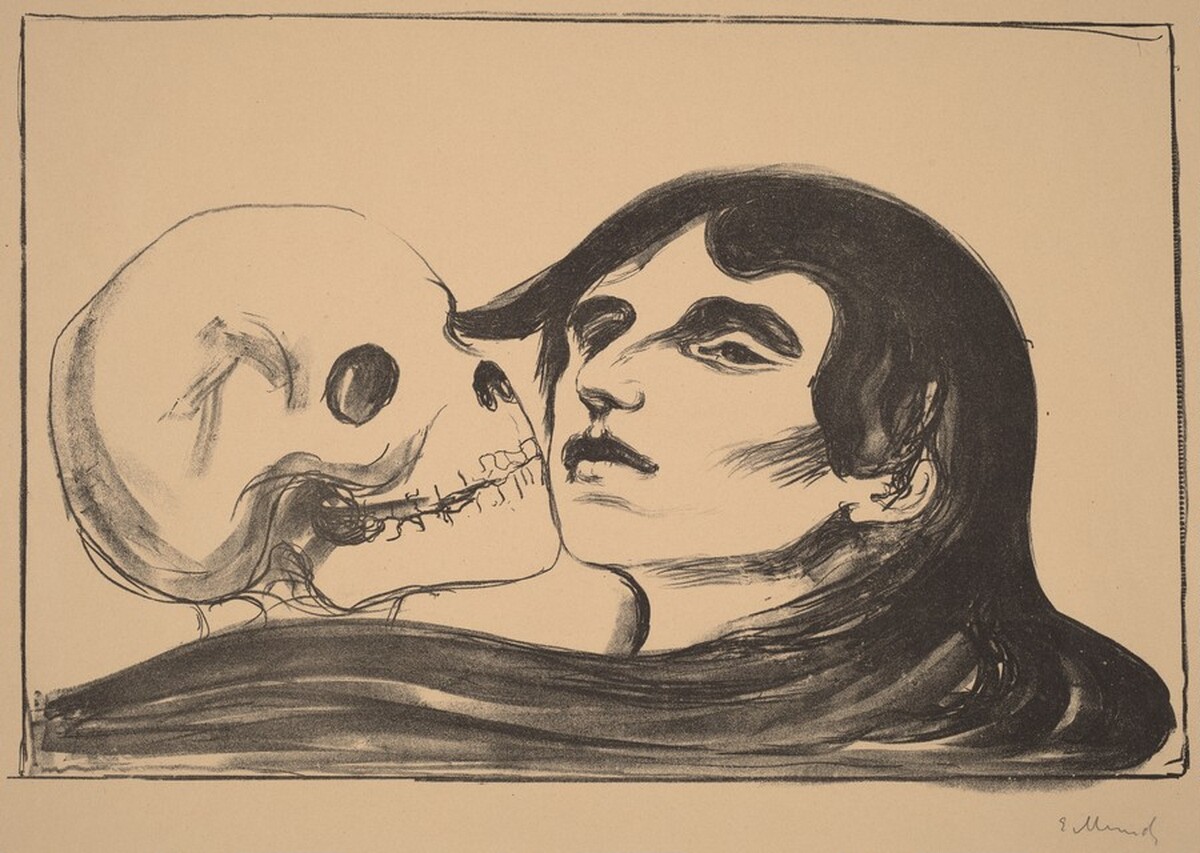 The Kiss of Death (Todeskuss) by Edvard Munch