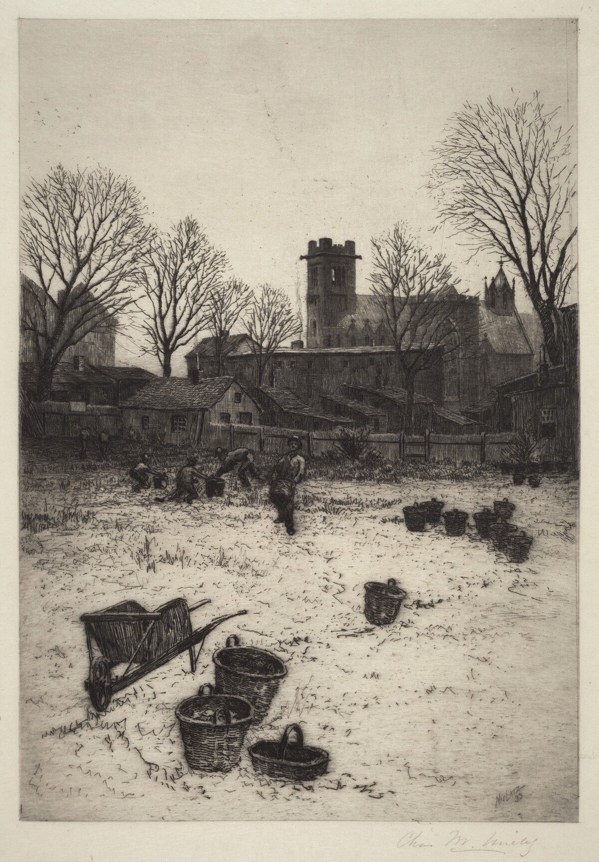 Untitled (Garden Scene) by Charles Frederick William Mielatz