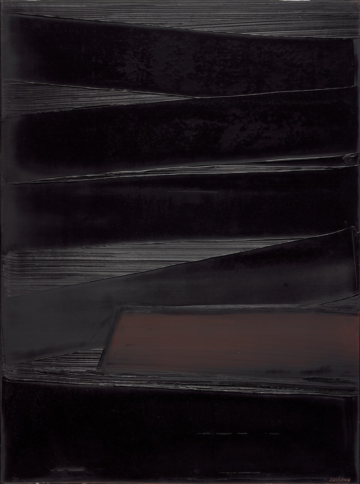 Peinture 130 x 97 cm, 18 septembre 1980 by Pierre Soulages