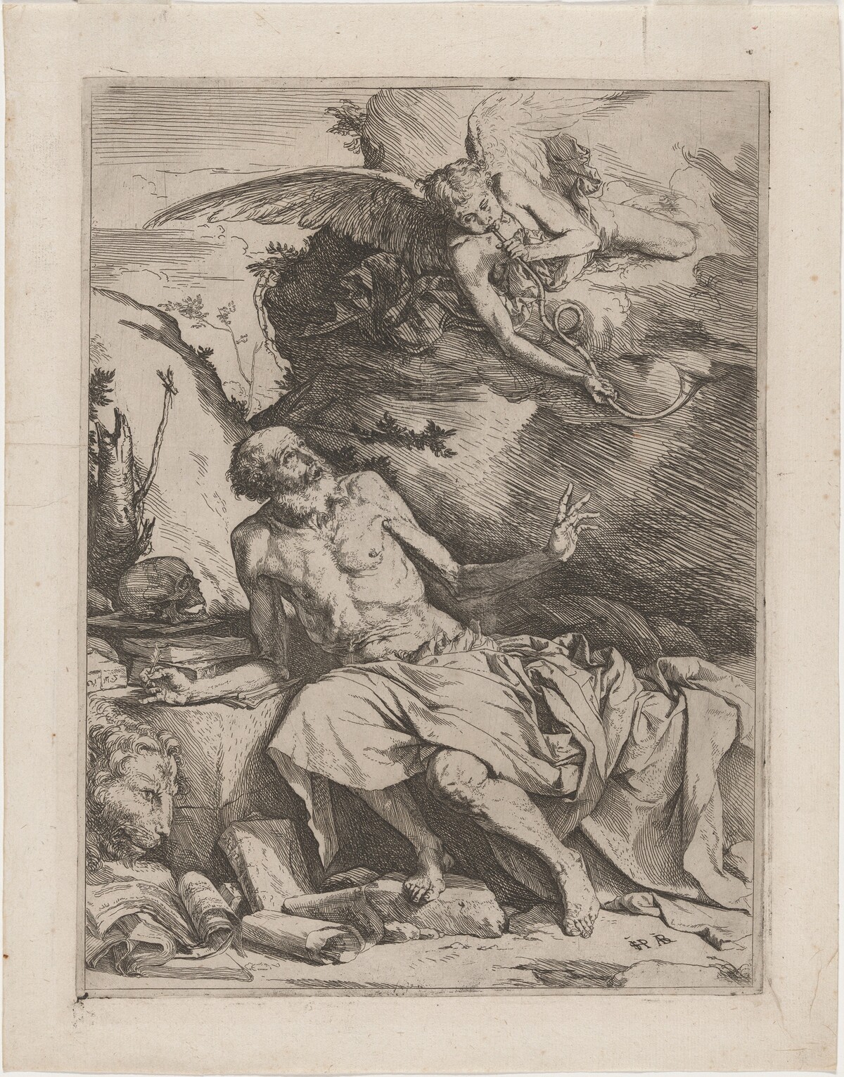 Saint Jerome Hearing the Trumpet of the Last Judgment by Jusepe de Ribera