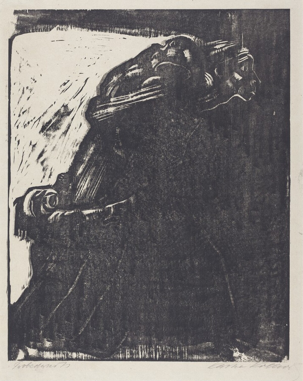 Woman and Children Going to Their Death (Fraumit Kindern in den Tod Gehend) by Käthe Kollwitz