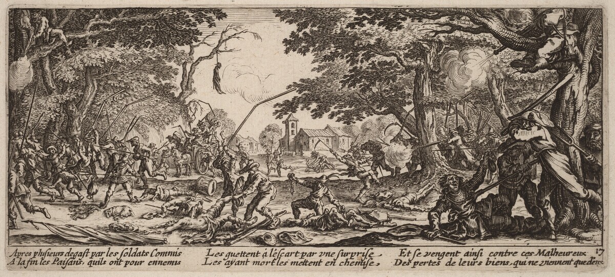 The Peasants Avenge Themselves by Gerrit van Schagen after Jacques Callot