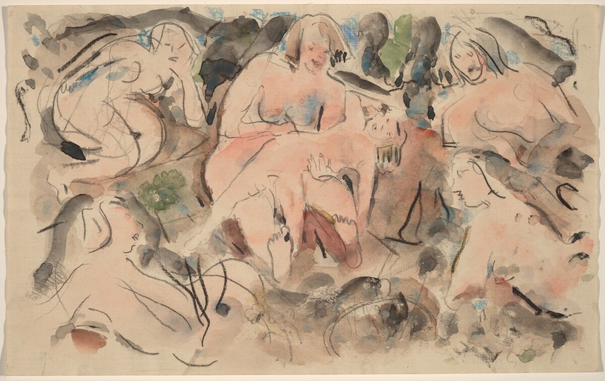 Grouping, Nude Figures by John Marin