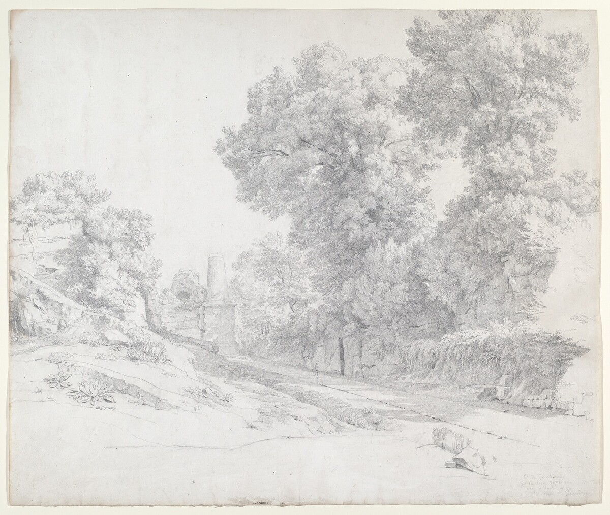 Oaks along the Appian Way near Albano by Jean-Paul Flandrin