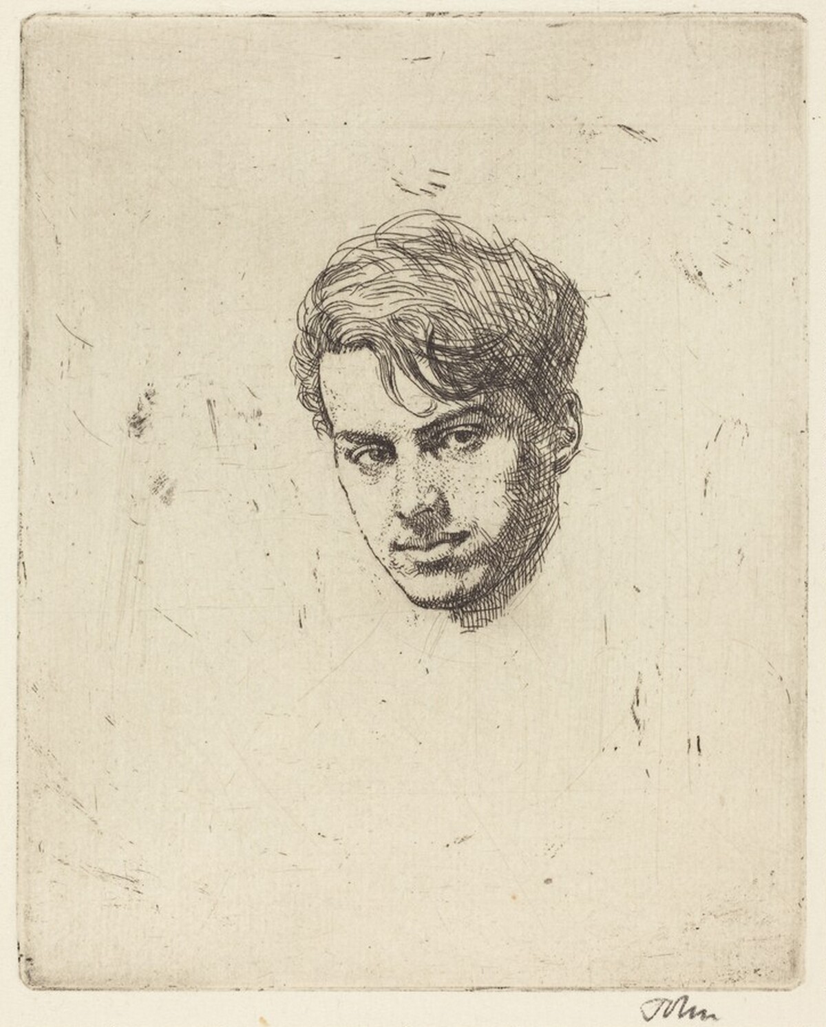 Percy Wyndam Lewis: small plate by Augustus John