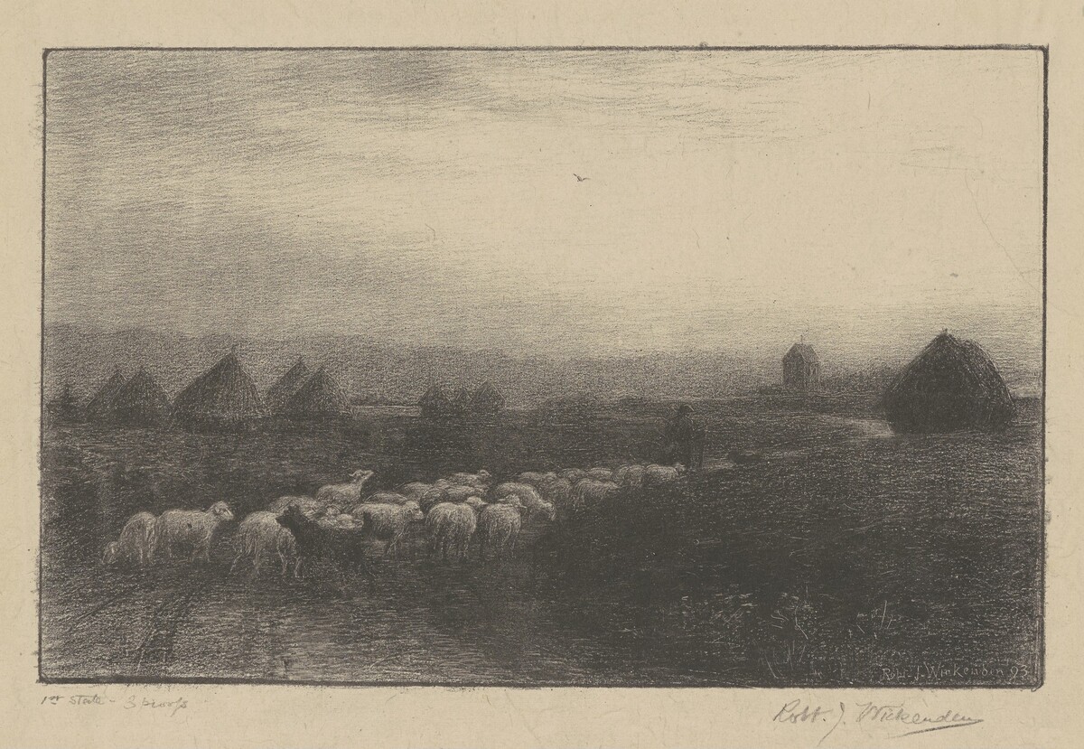 La rentrée du troupeau (The Return of the Flock) by Robert J. Wickenden