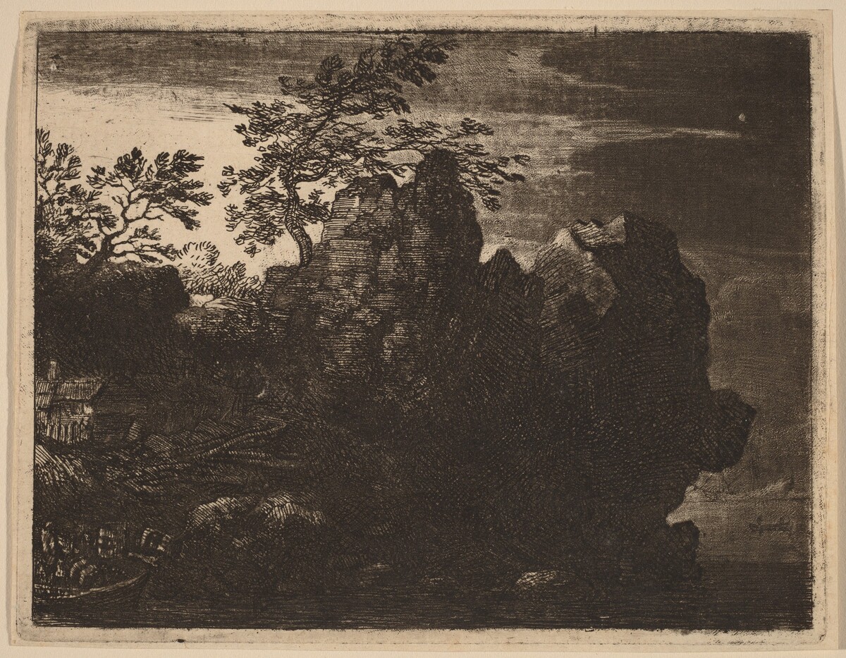Large Rock at the River by Allart van Everdingen
