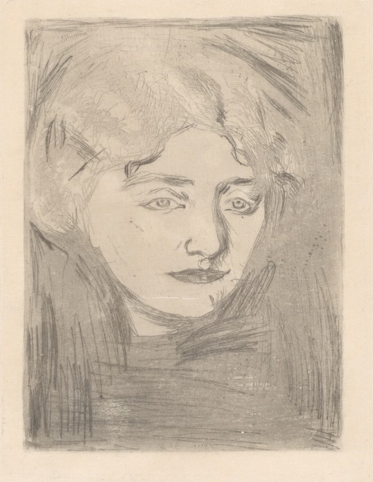 Portrait of Tulla Larsen by Edvard Munch
