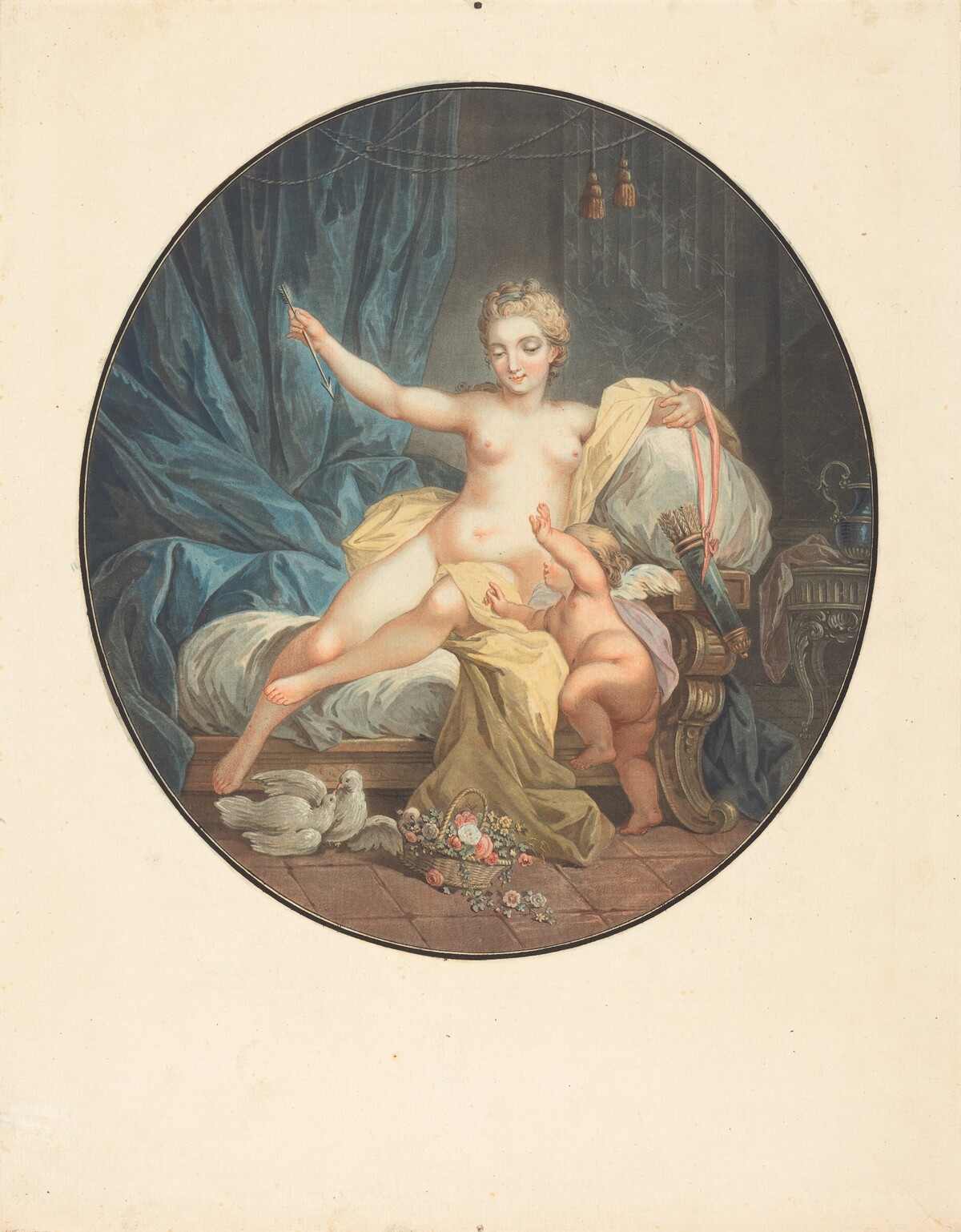 Venus desarmant l'amour by Jean-François Janinet after Jacques Charlier