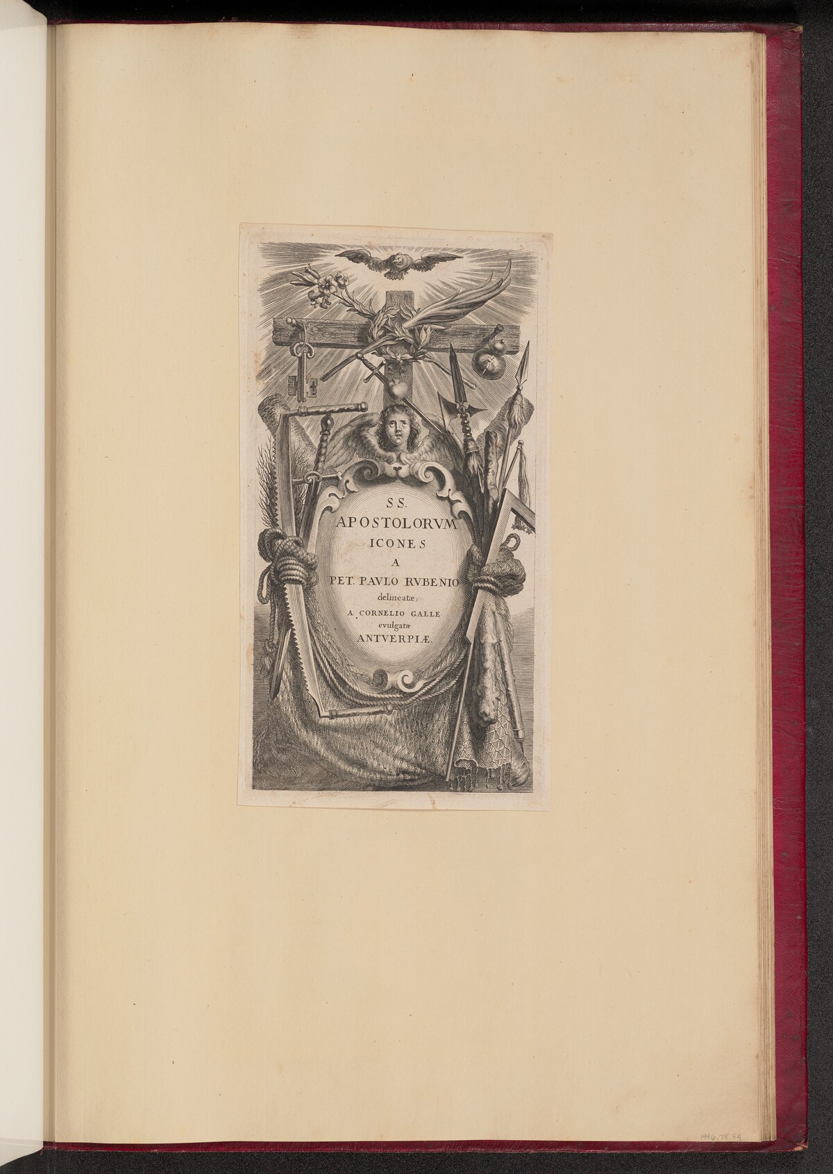 Title Plate for SS. Apostolorvm Icones by Cornelis Galle I after Sir Peter Paul Rubens