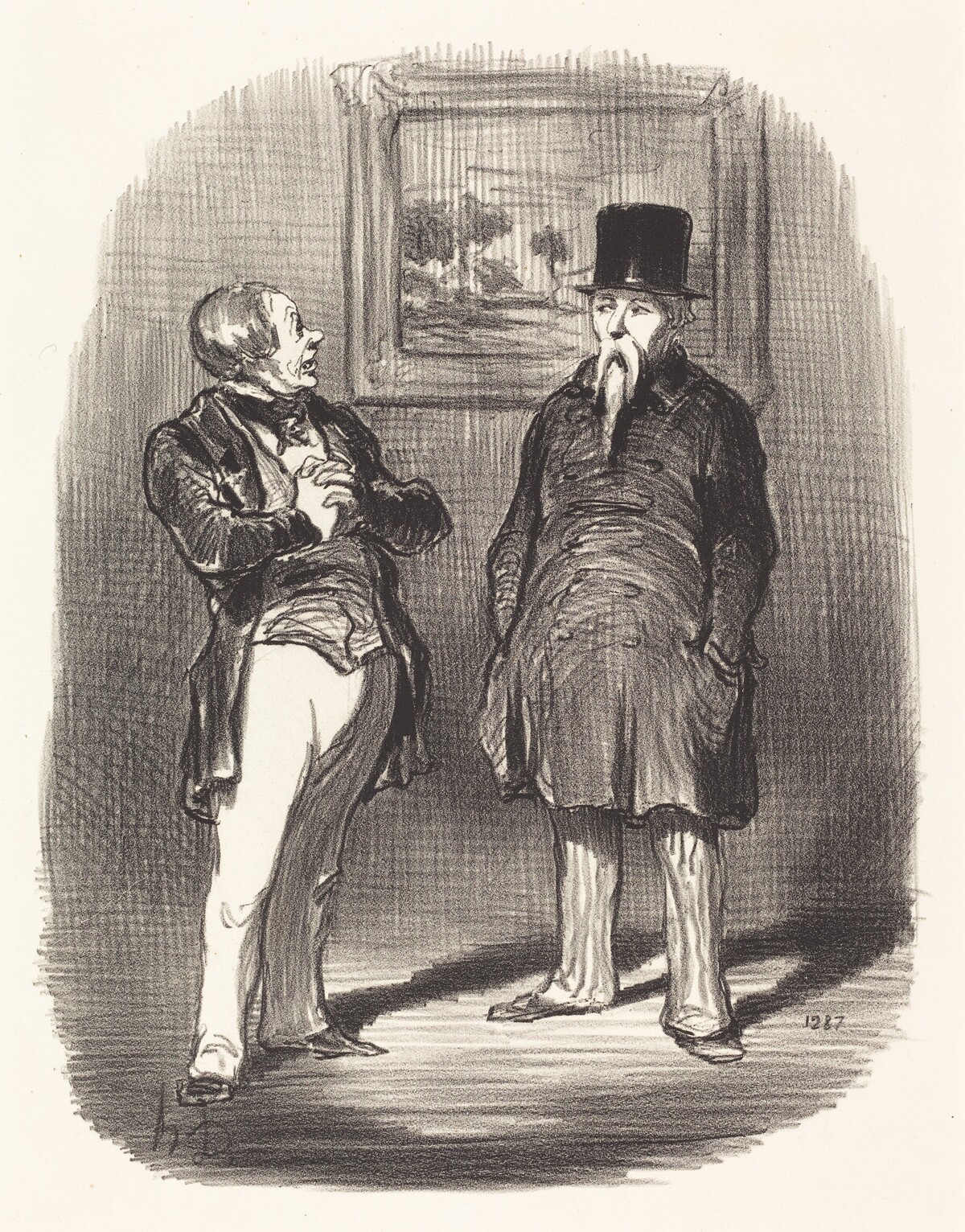 Tiens... je ne te reconnaissais pas... by Honoré Daumier
