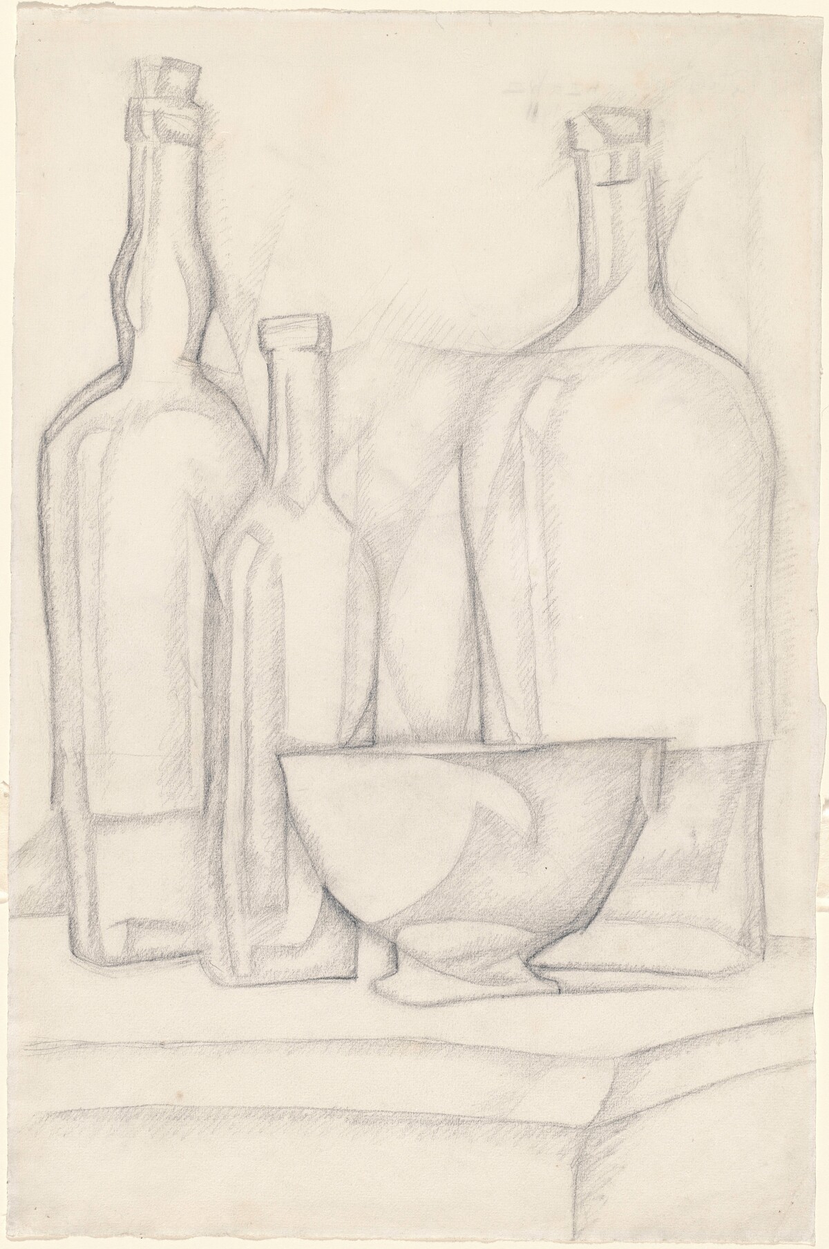 Bottles and Bowl by Juan Gris