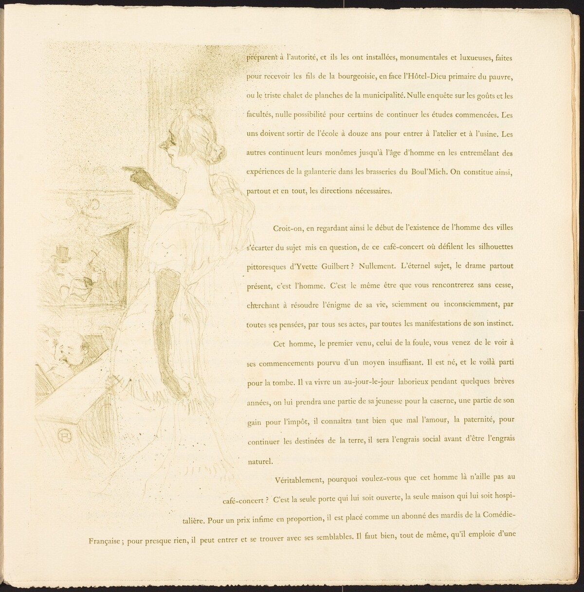 Yvette Guilbert by Henri de Toulouse-Lautrec