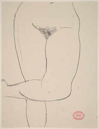 Untitled [torso of a nude with her legs crossed]