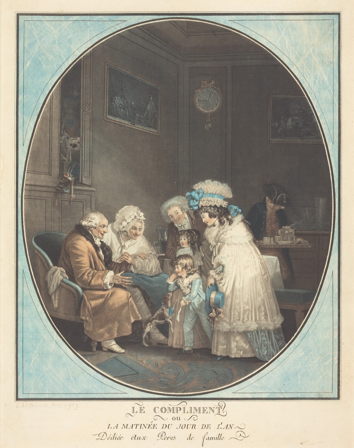 Le Compliment ou La Matinée du jour de l'an (The Compliment or New Year's Morning) by Philibert-Louis Debucourt