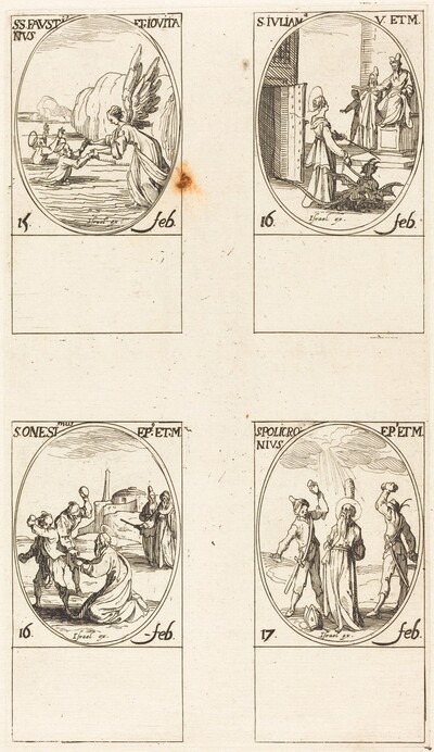 Sts. Faustinus and Jovita; St. Juliana; St. Onesimus; St. Policronius