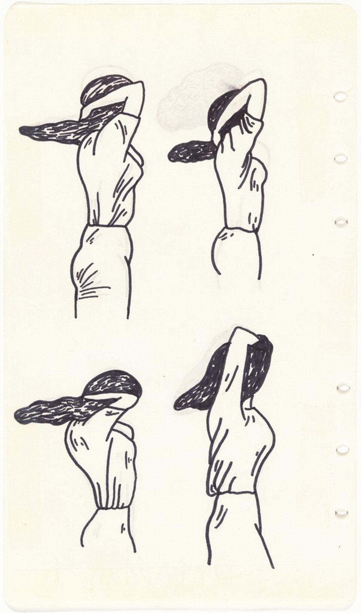 Untitled (four figures) [verso] by Christina Ramberg