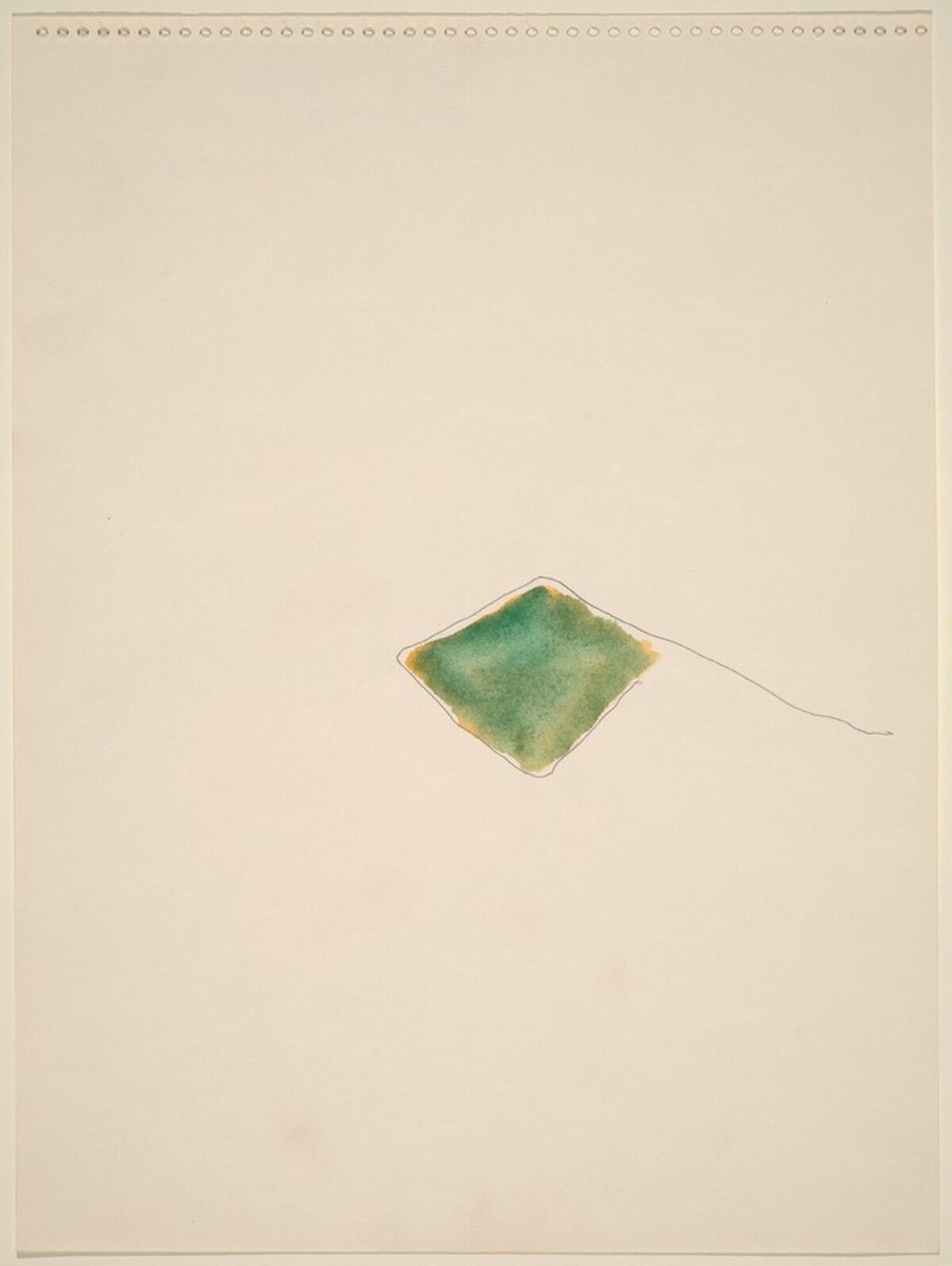 Green Diamond with Pencil Line by Richard Tuttle