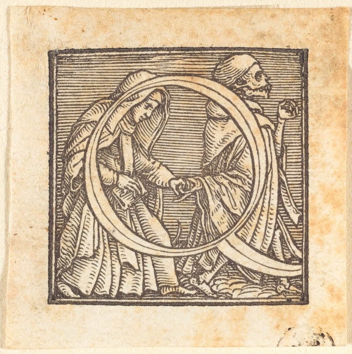 Letter Q by Hans Lützelburger after Hans Holbein the Younger