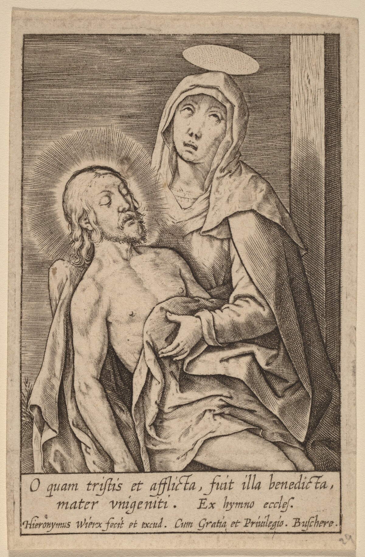 O quam tristis et afflicta ... by Hieronymus Wierix