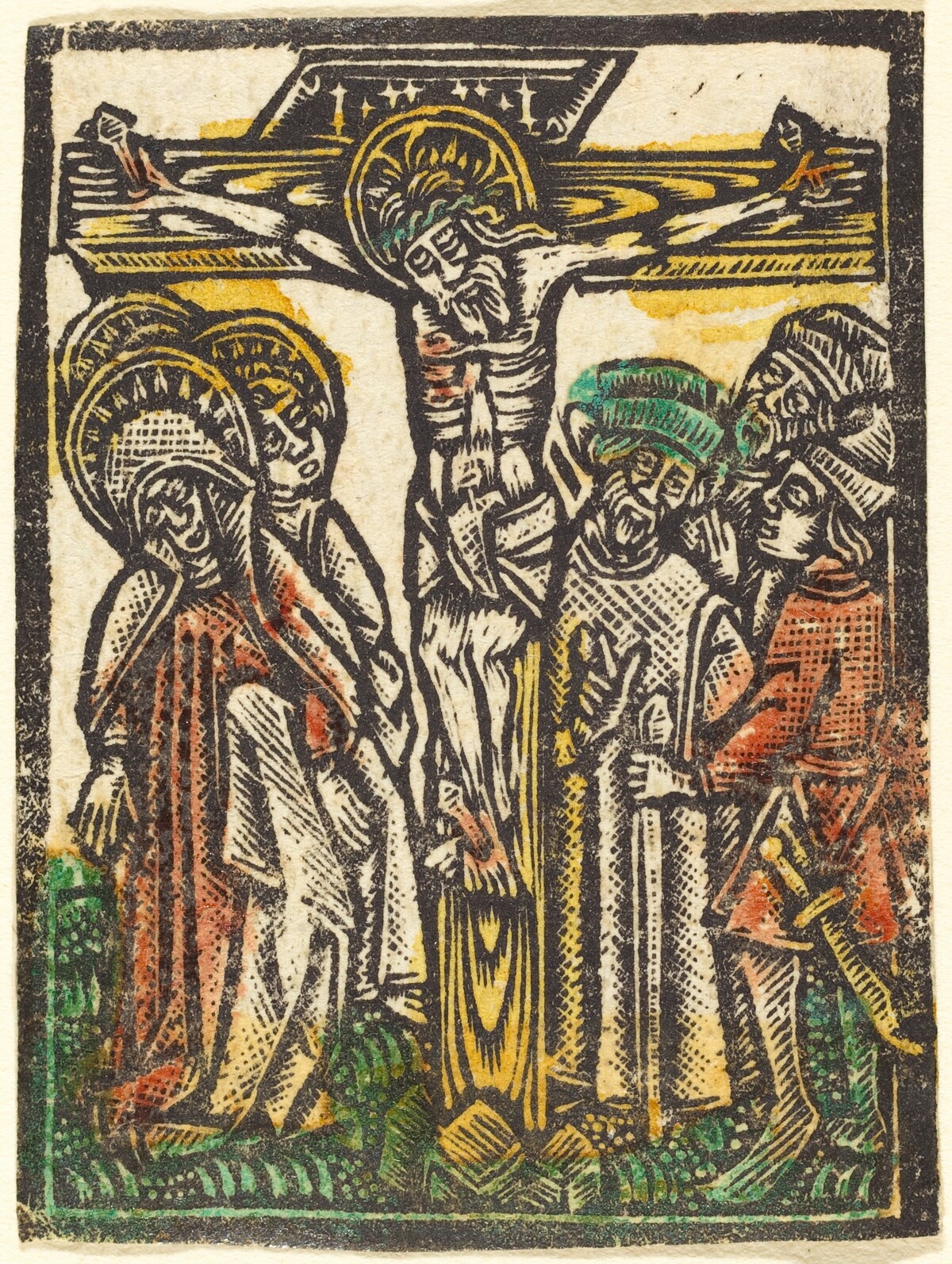 The Crucifixion by Workshop of Master of the Aachen Madonna