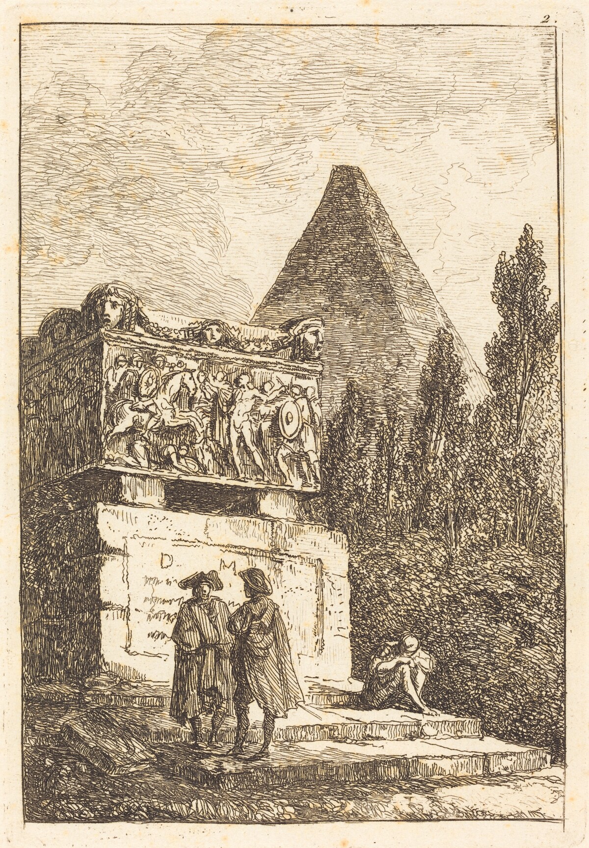 The Sarcophagus by Hubert Robert