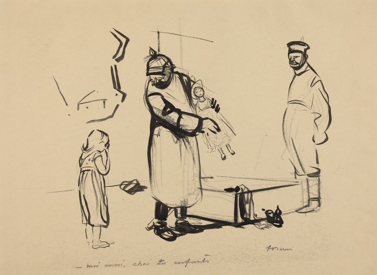 Nach Paris.  -moi aussi, chai des enfants by Jean-Louis Forain