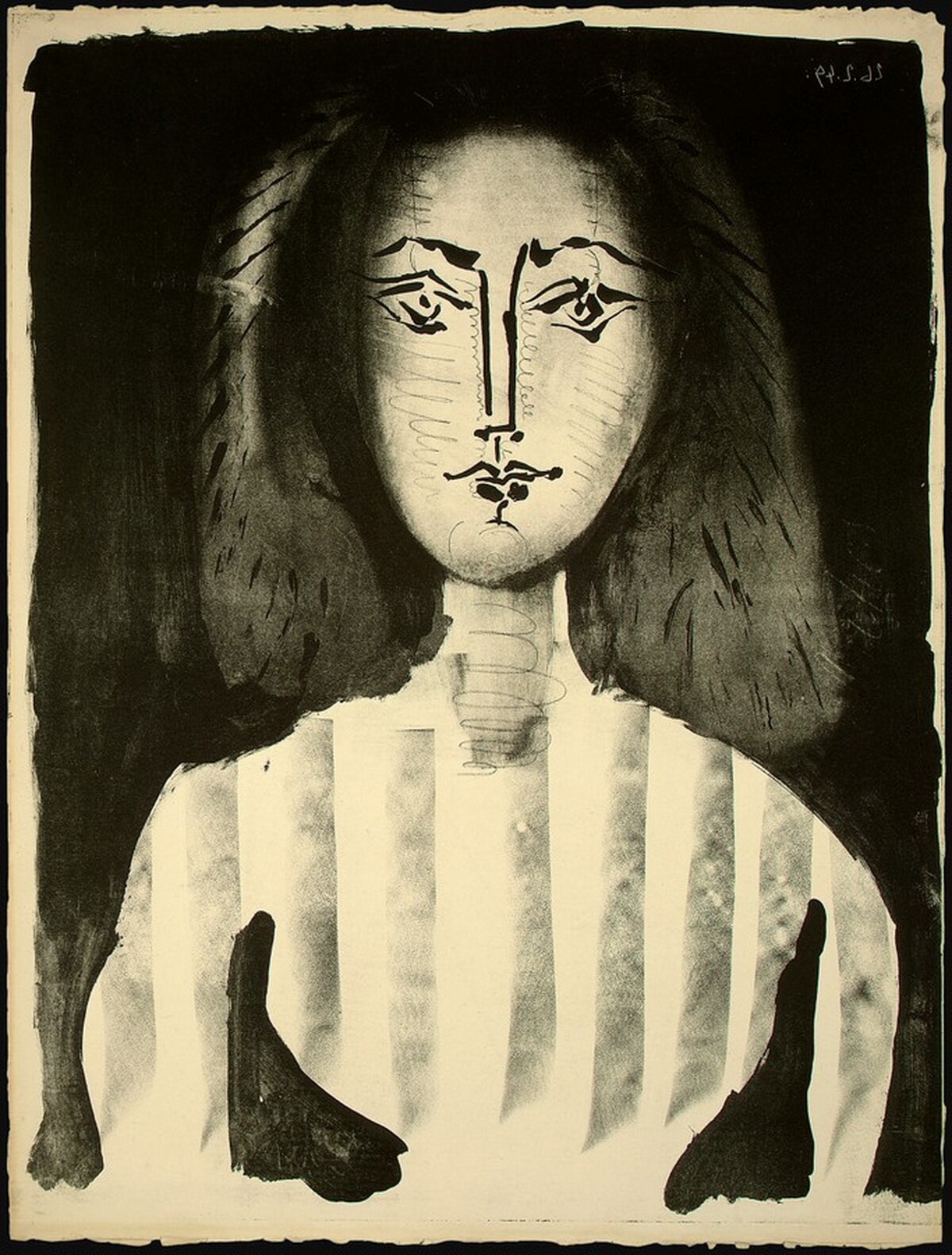 Young Woman in a Striped Blouse by Pablo Picasso