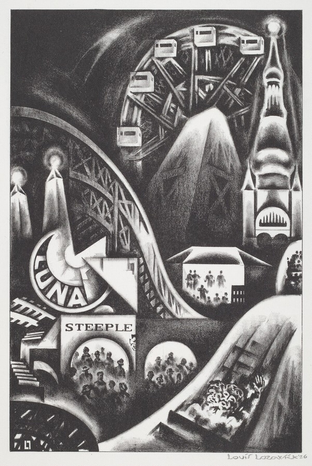 Luna Park by Louis Lozowick