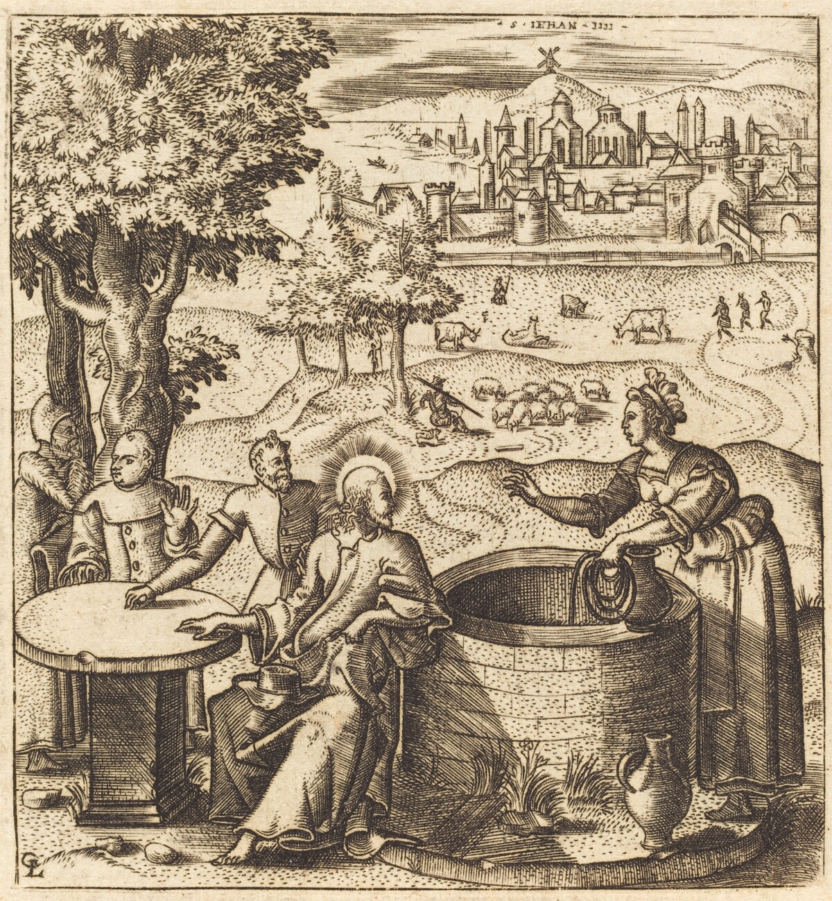 Christ and the Woman of Samaria by Léonard Gaultier