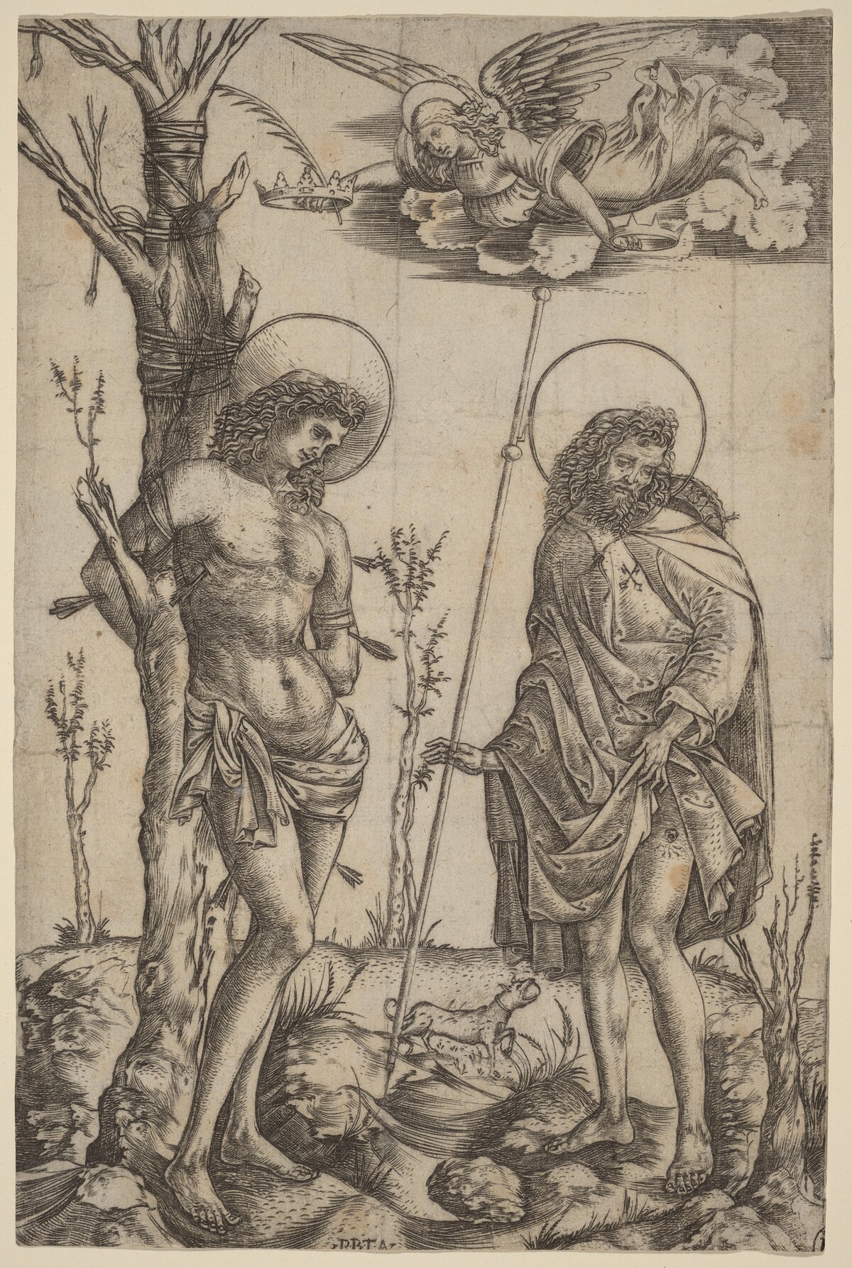 Saint Sebastian and Saint Roch by Cristofano Robetta
