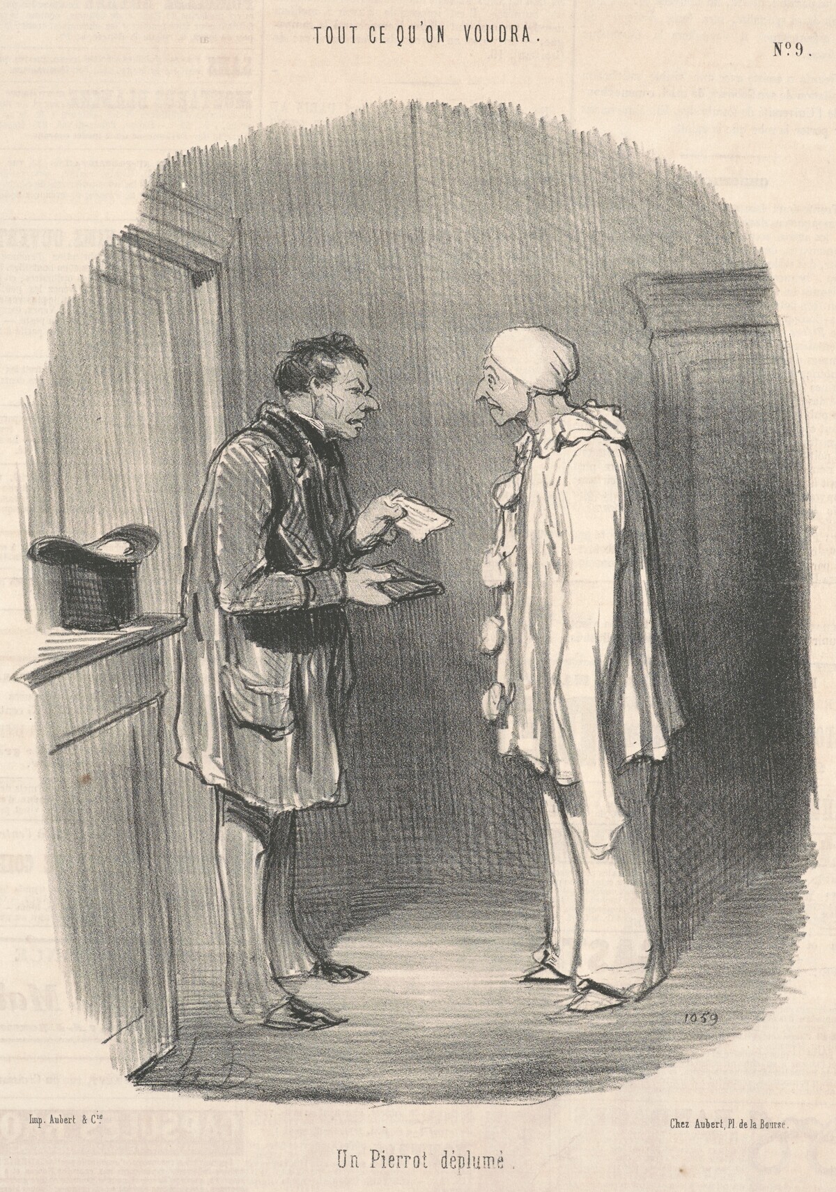 Un pierrot déplumé by Honoré Daumier