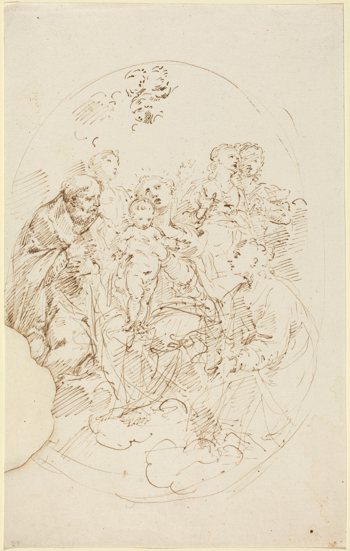 Virgin and Child with Five Saints by Attributed to Donato Creti