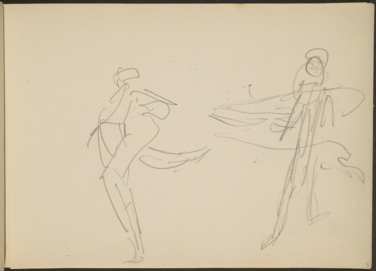 flüchtige Skizze zweier Tanzender (Two Dancers) [p. 9] by Max Beckmann
