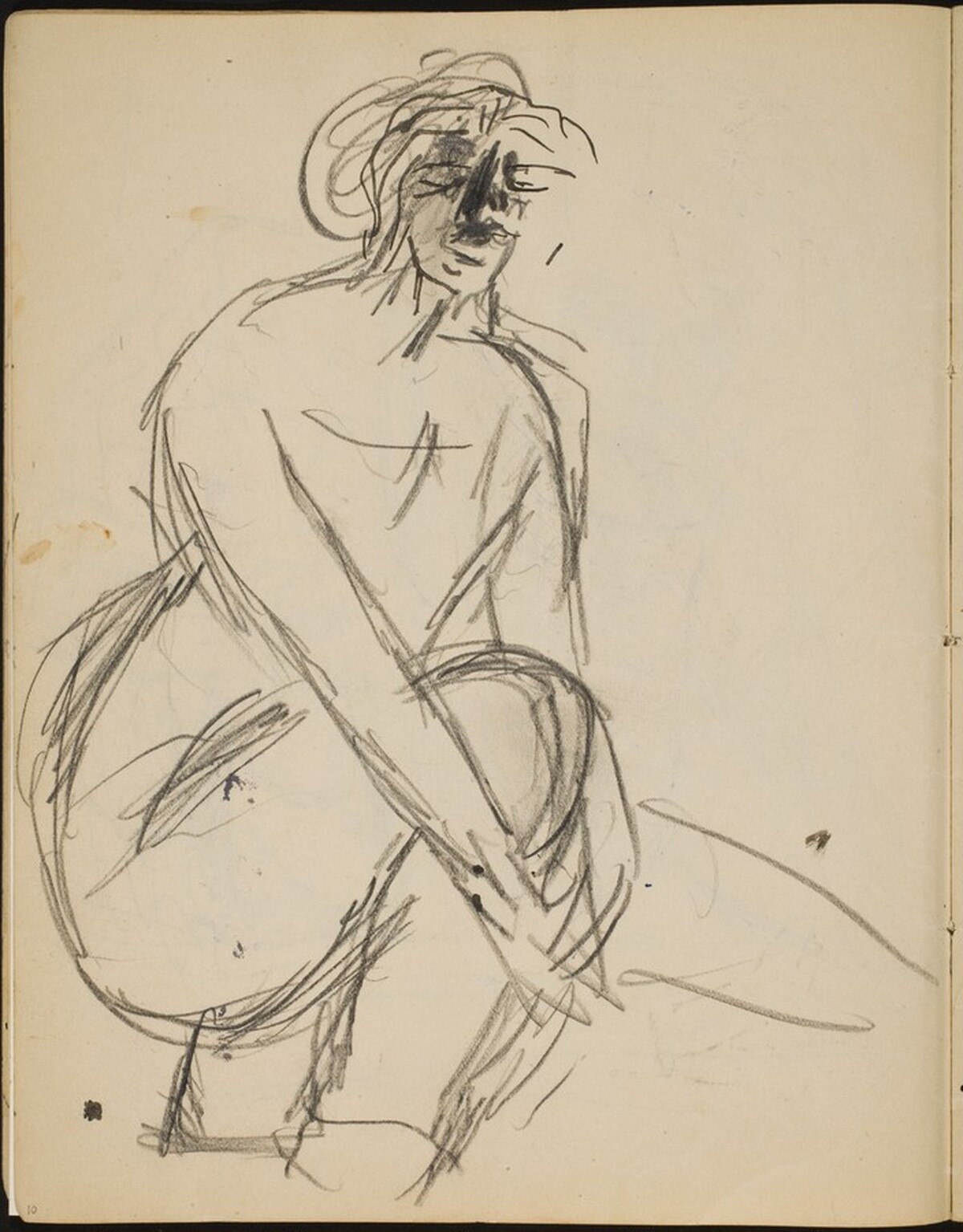 Weiblicher Akt in Strümpfen  (Female Nude in Stockings) [p. 10] by Max Beckmann