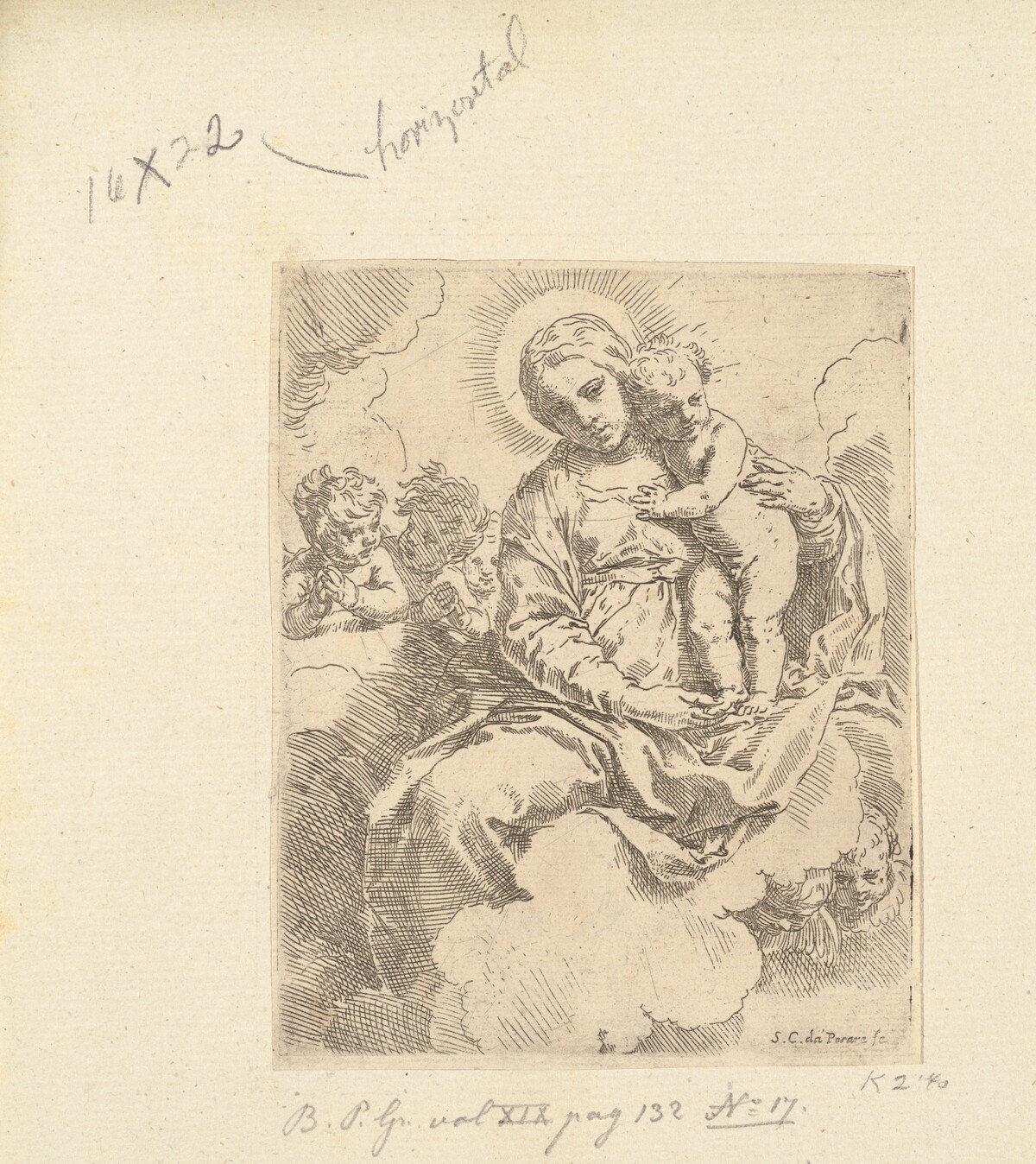 Virgin and Child in Glory by Simone Cantarini