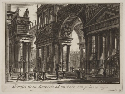 Portici tirati dintorno ad un Foro con palazzo regio