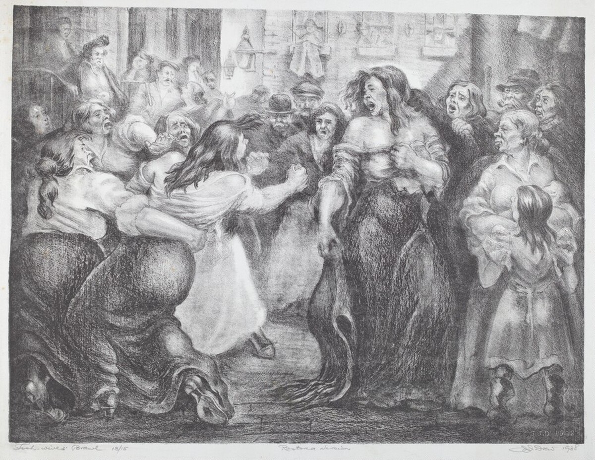 Fish-wives' Brawl by Joan Drew