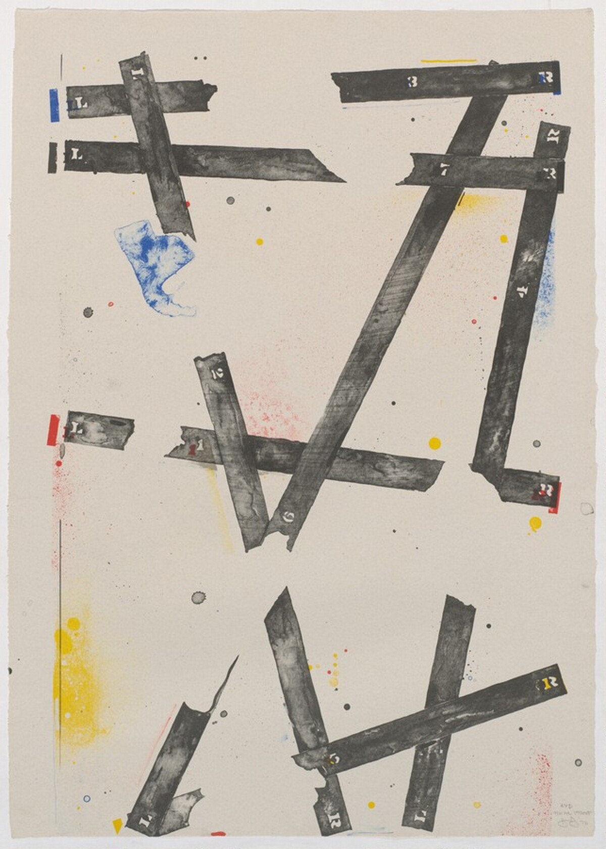 Four Panels from Untitled 1972 [D panel, trial proof 24] by Jasper Johns