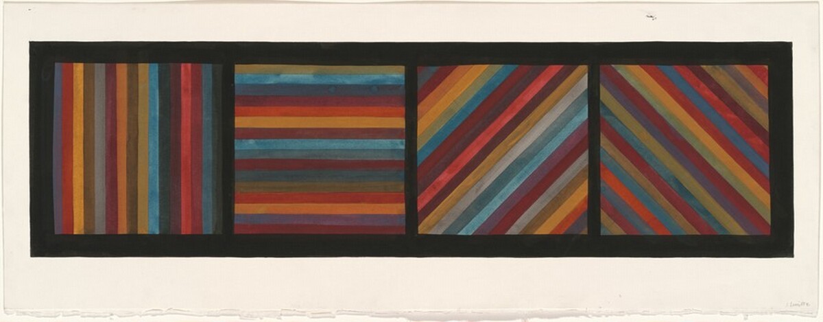 Bands of Lines in Four Directions by Sol LeWitt