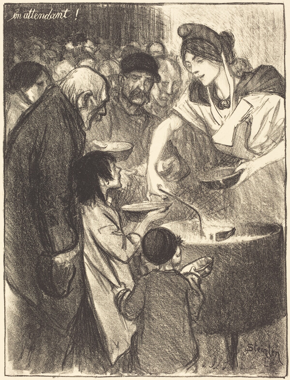 Waiting (En attendant) by Théophile Alexandre Steinlen