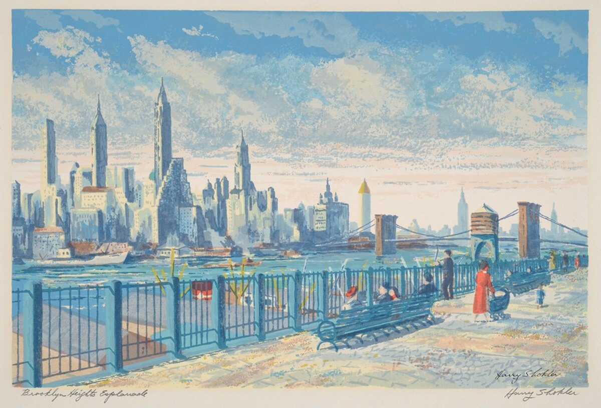 Brooklyn Heights Esplanade by Harry Shokler