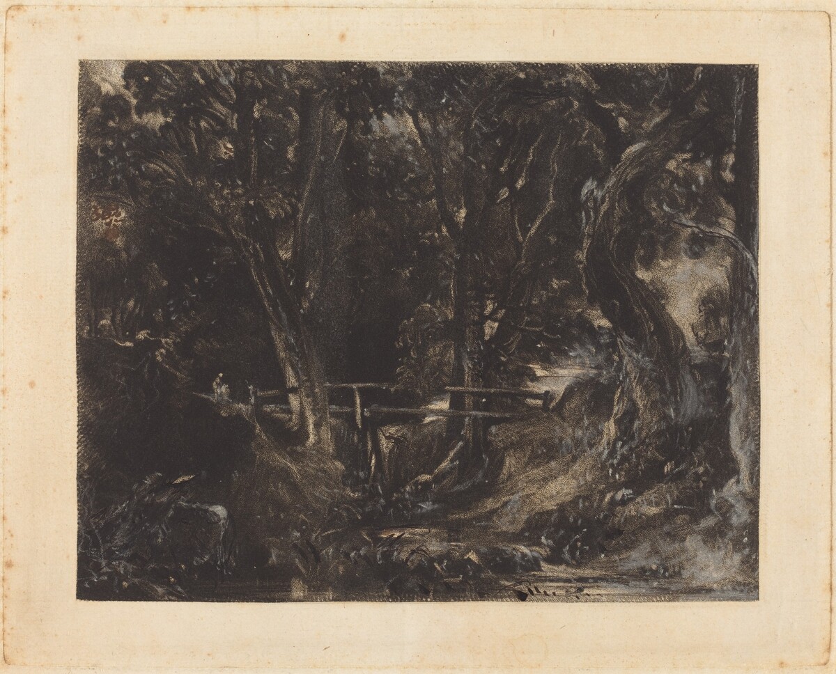 A Dell at Helmingham Park, Suffolk by David Lucas after John Constable