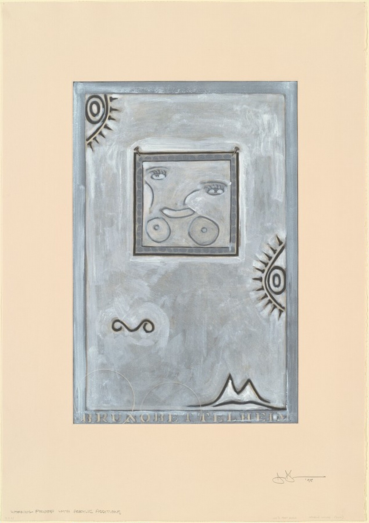 Untitled (White Mezzotint) [working proof] by Jasper Johns